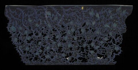 Blue Cut Paper Art with Hidden Cats