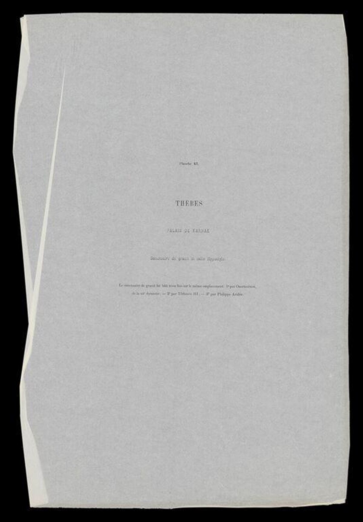 Printed Text Page About Thebes