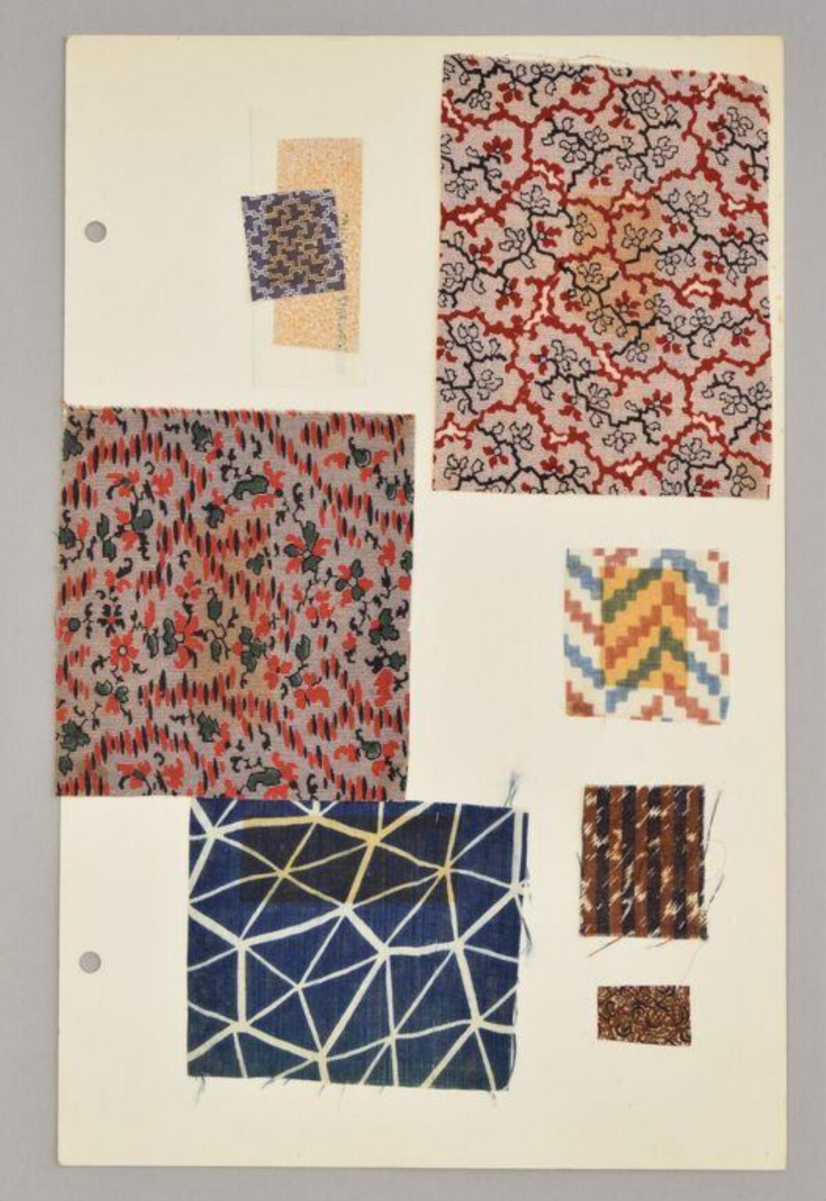 Assorted Textile Fabric Swatch Card