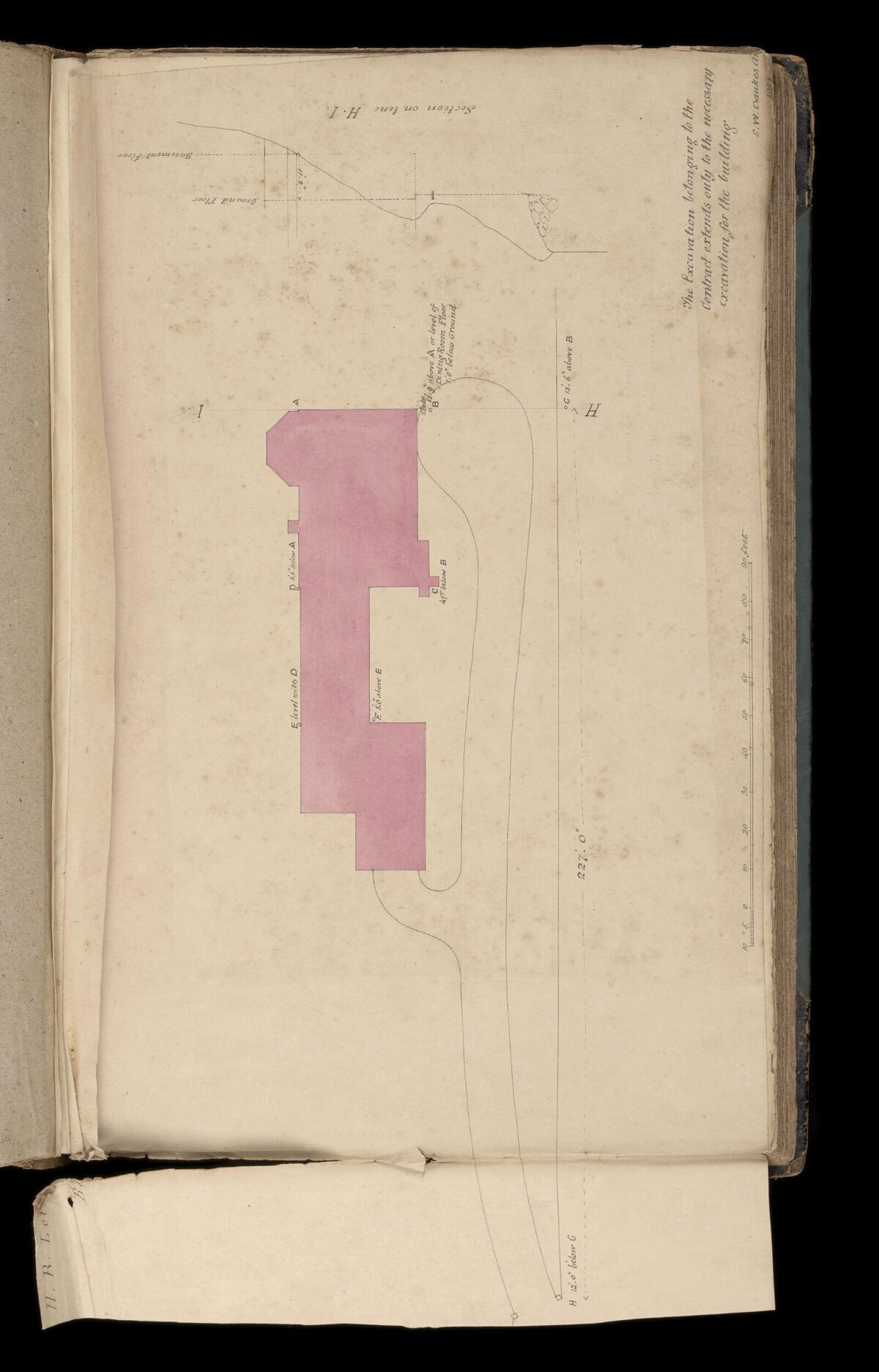 Antique Hand Drawn Architectural Plan