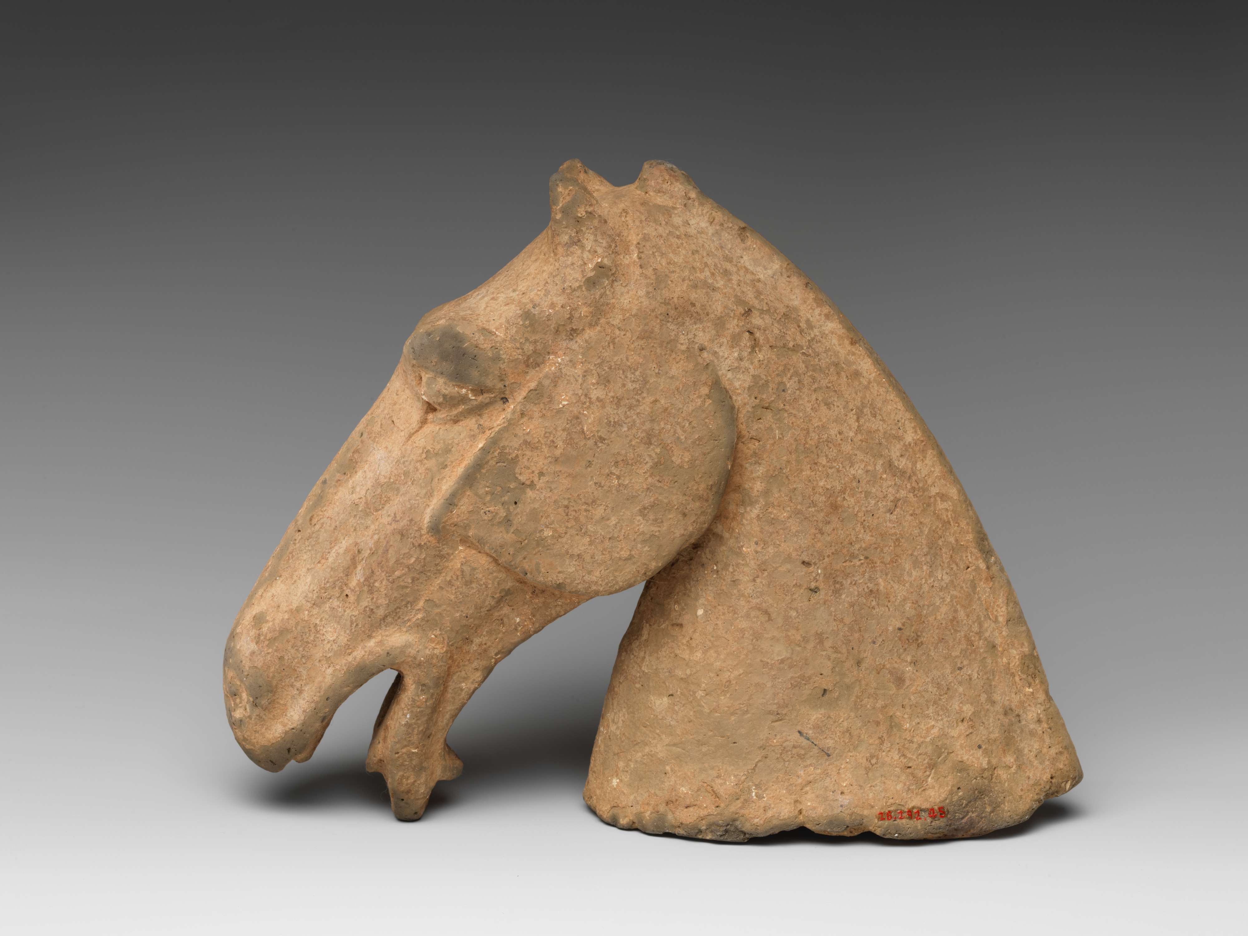 Ancient Pottery Horse Head Fragment