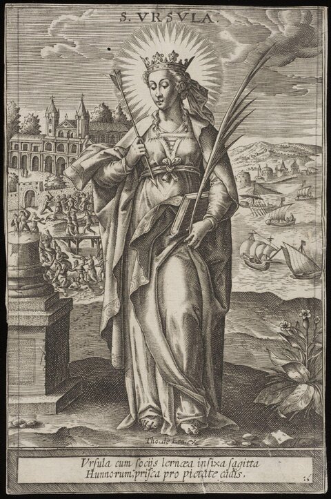Engraving of Saint Ursula