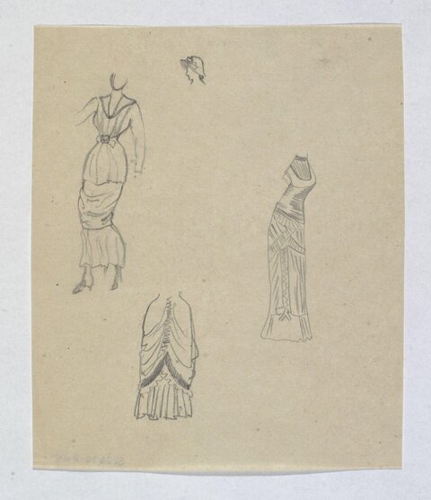 Pencil Sketches of Vintage Dresses