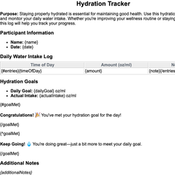 Hydration Tracker
