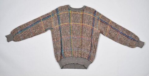 Vintage Plaid Knit Sweater