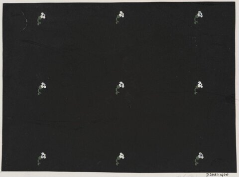 Black Fabric with White Flower Pattern