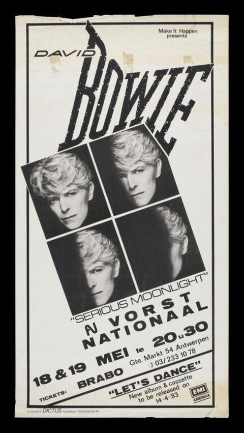 David Bowie Serious Moonlight Concert Poster