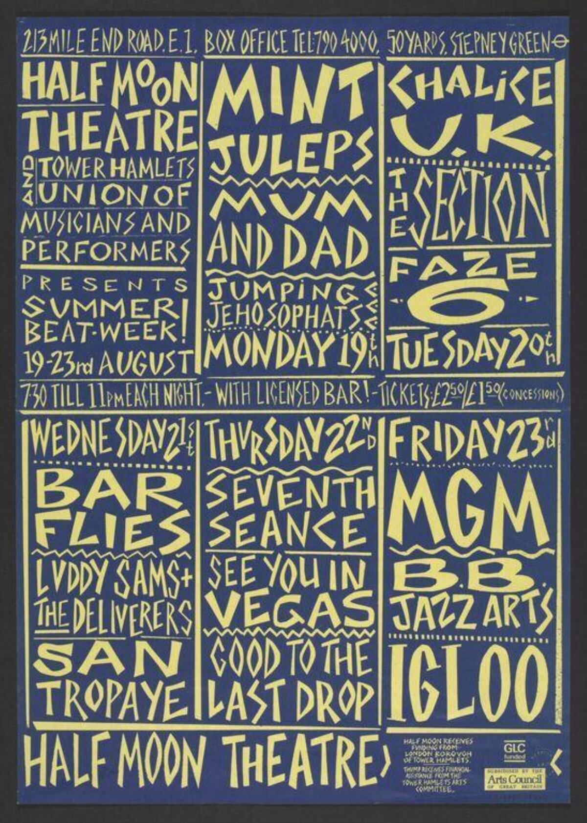 Half Moon Theatre Summer Beat Week Poster