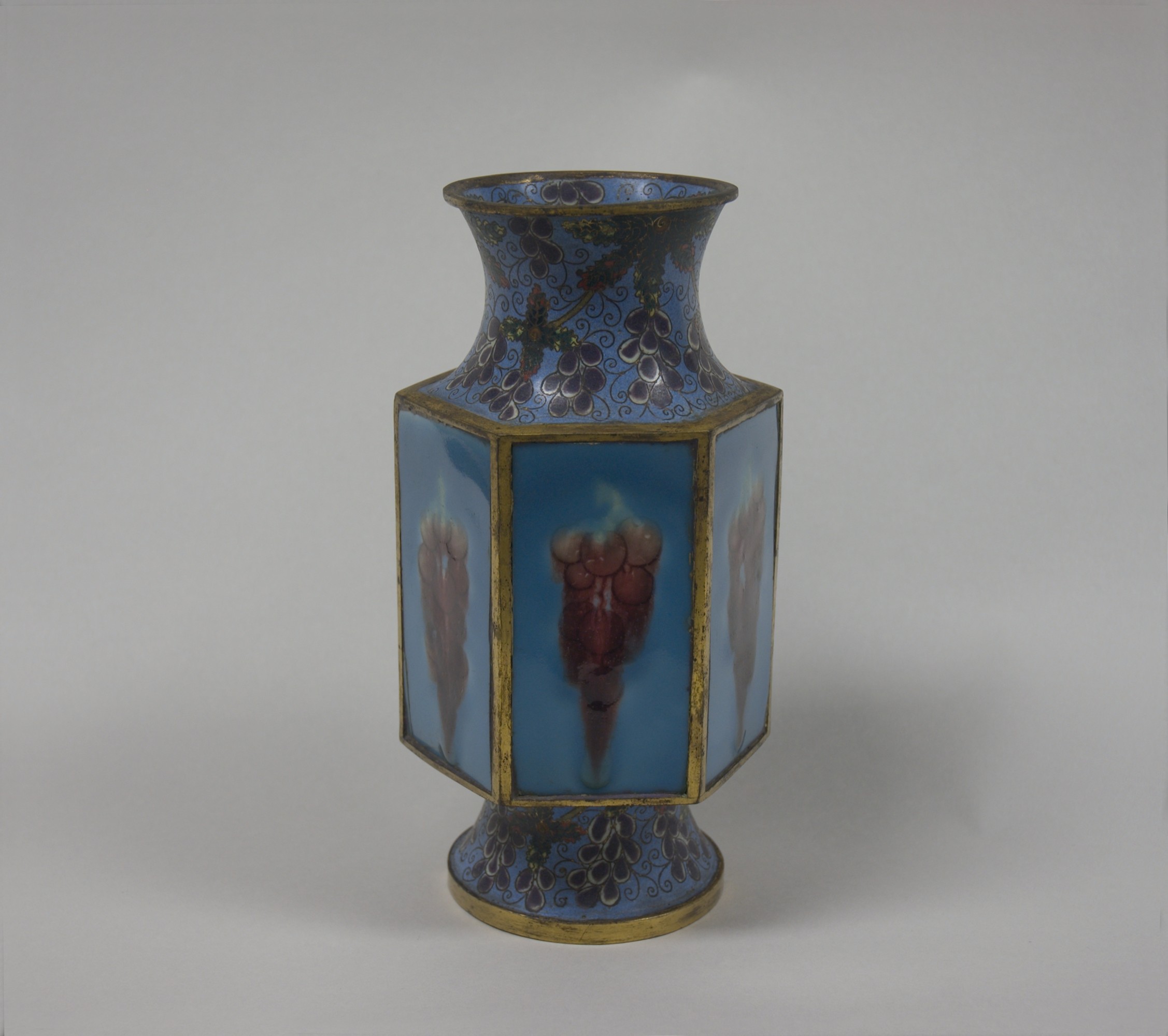 Chinese Cloisonne Hexagonal Vase