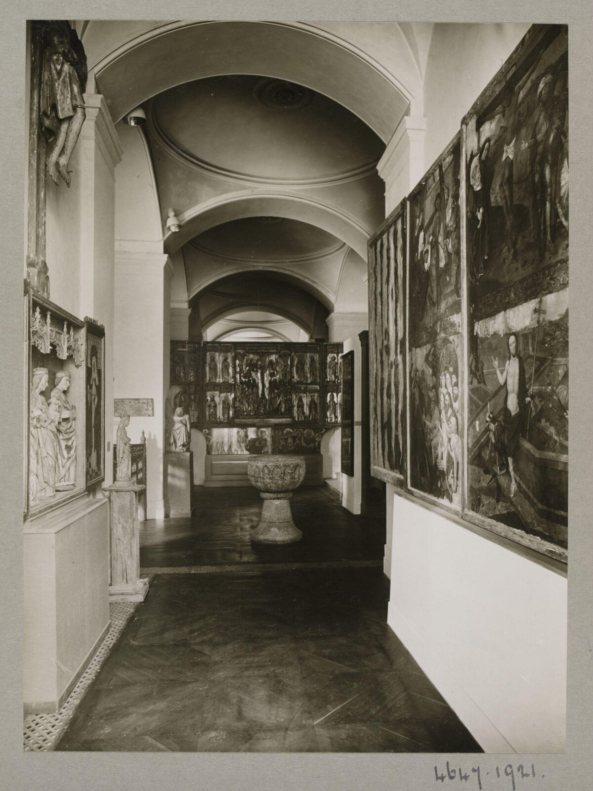 Old Photo of Art Museum Corridor