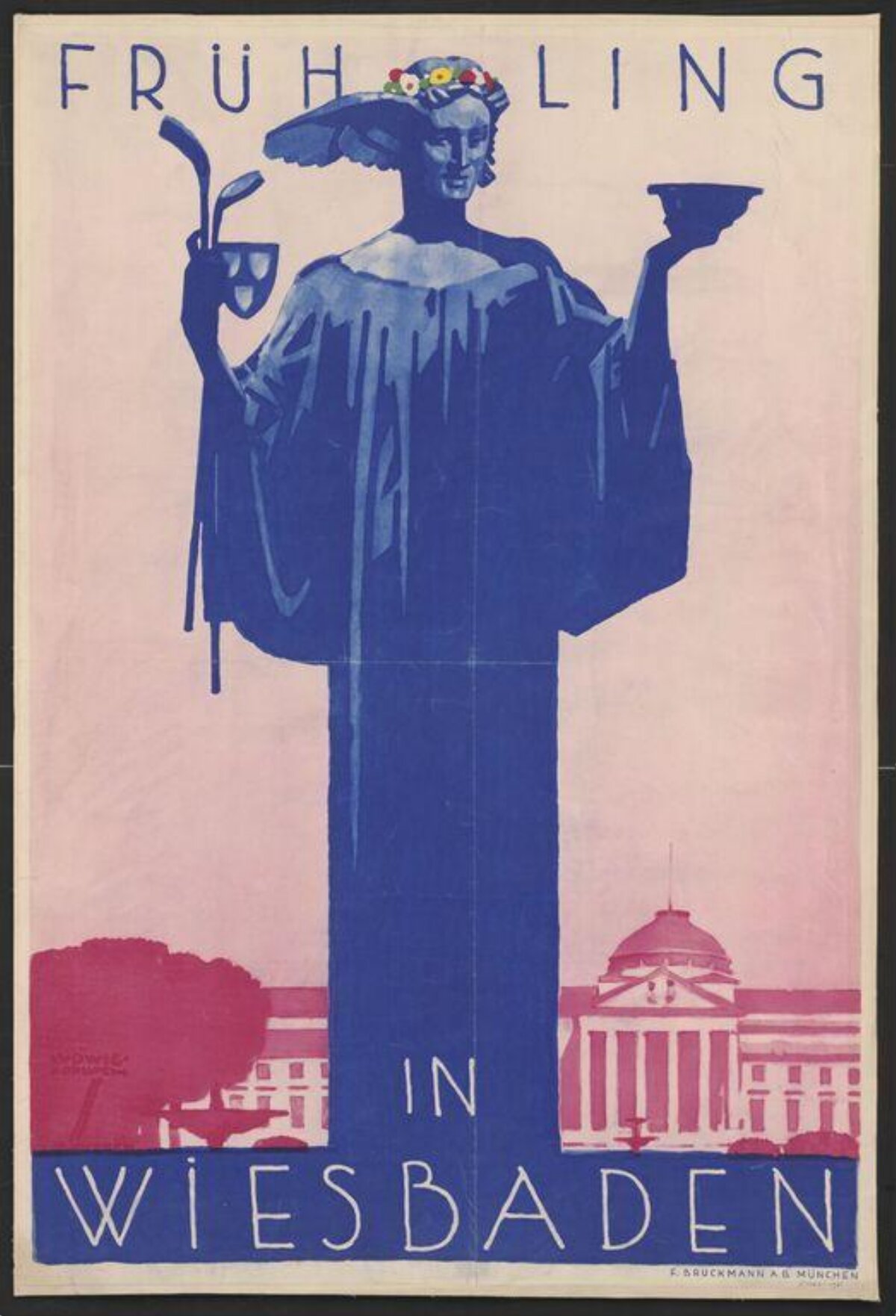 Spring in Wiesbaden Vintage Poster