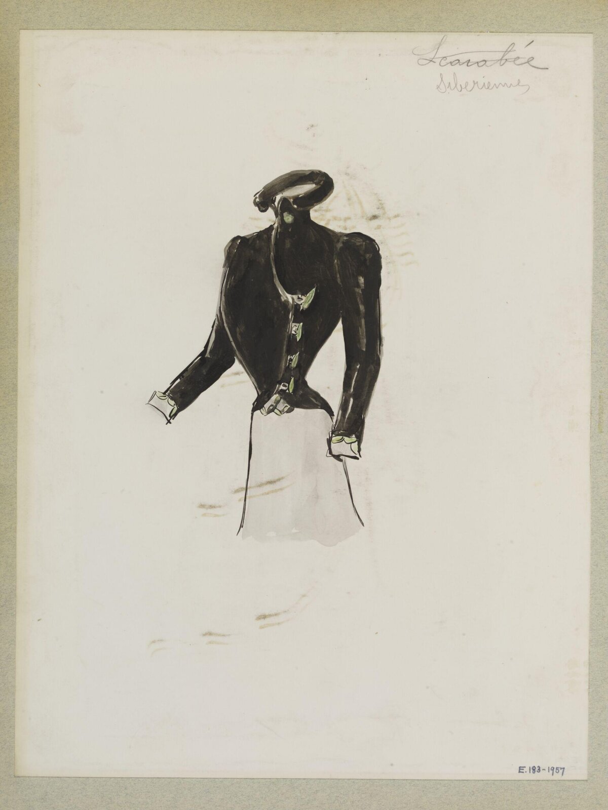 Vintage Costume Fashion Sketch