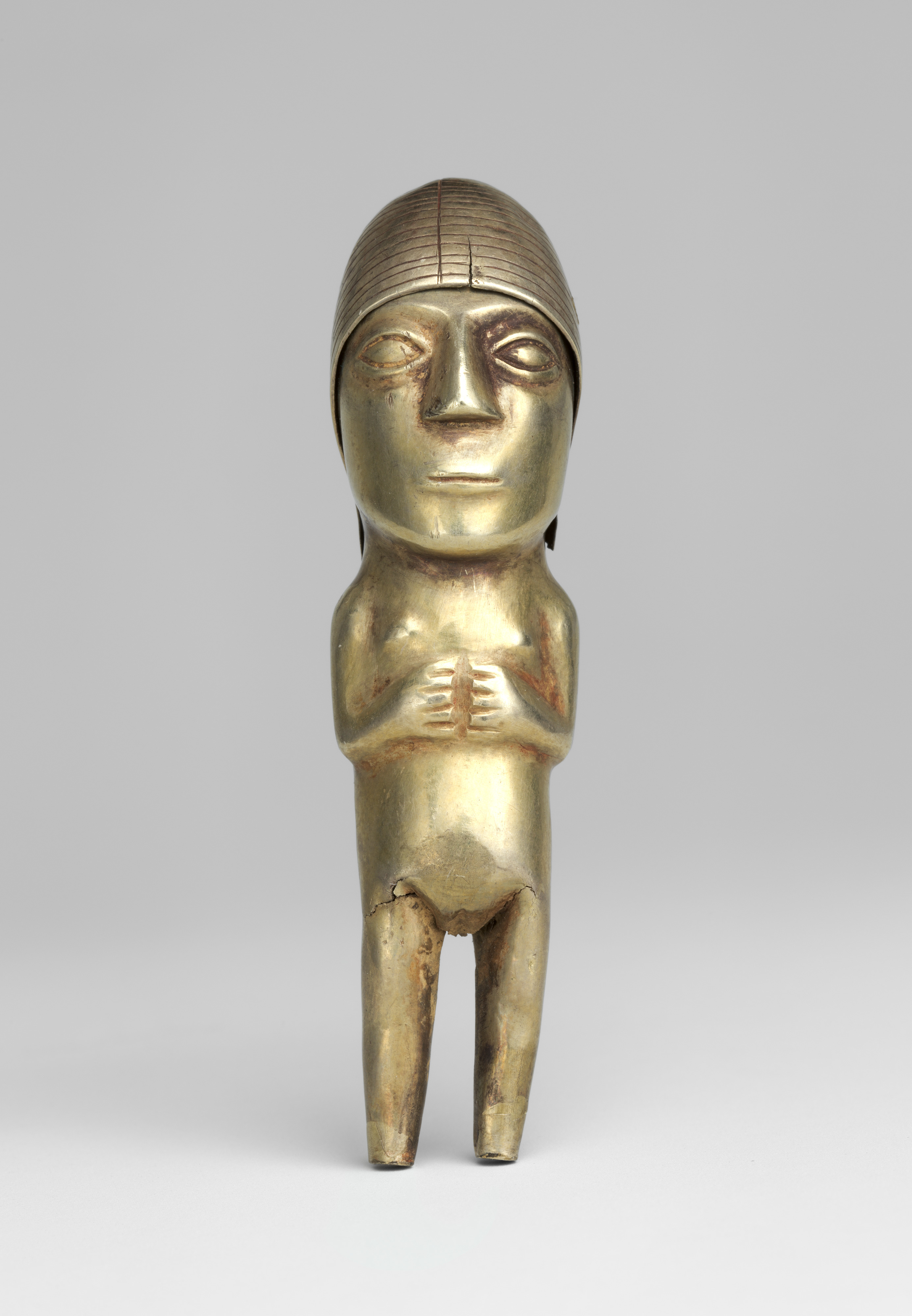 Ancient Gold Standing Human Figurine