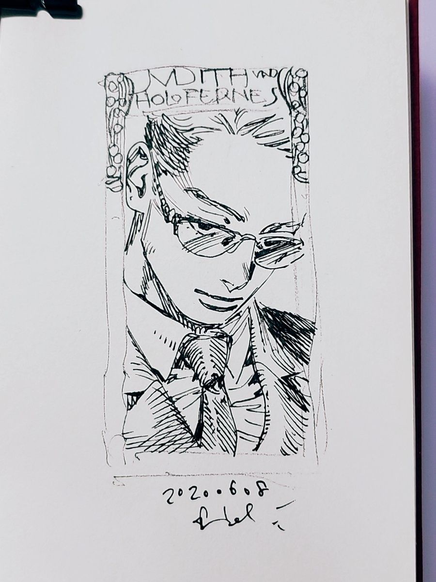 Ink Sketch of Character Holofernes