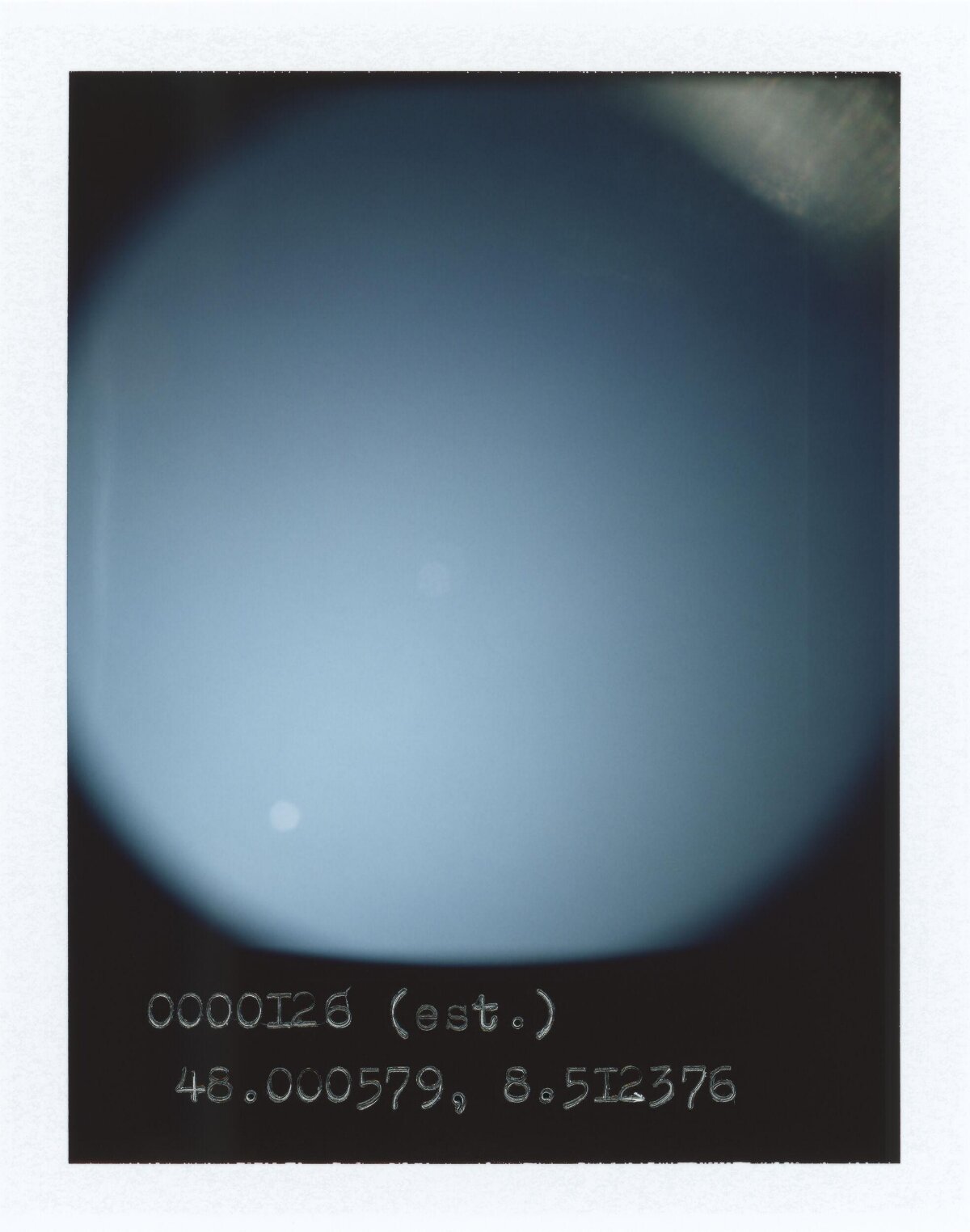 Blurry Sky with Coordinate Text