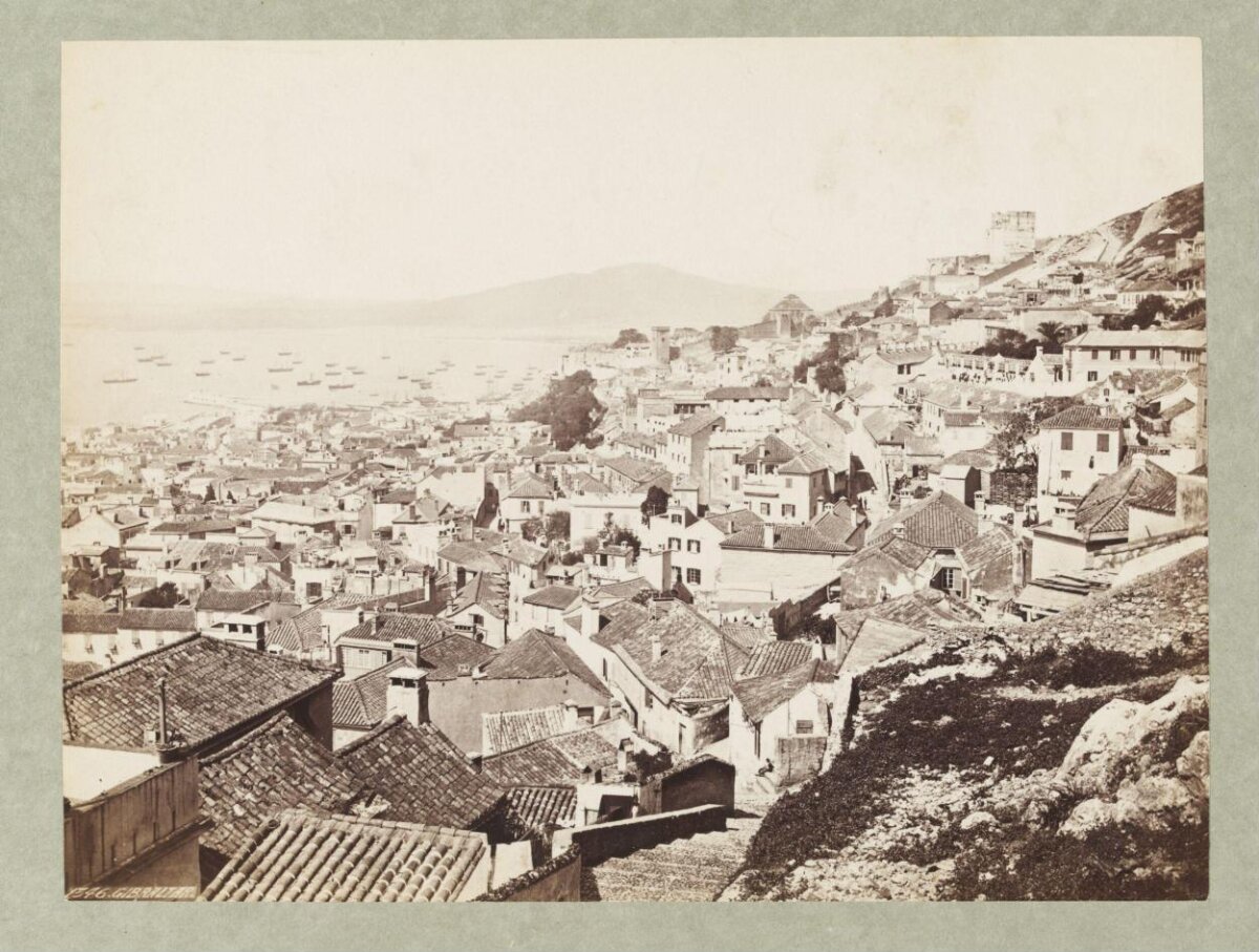 Vintage View of Gibraltar Town