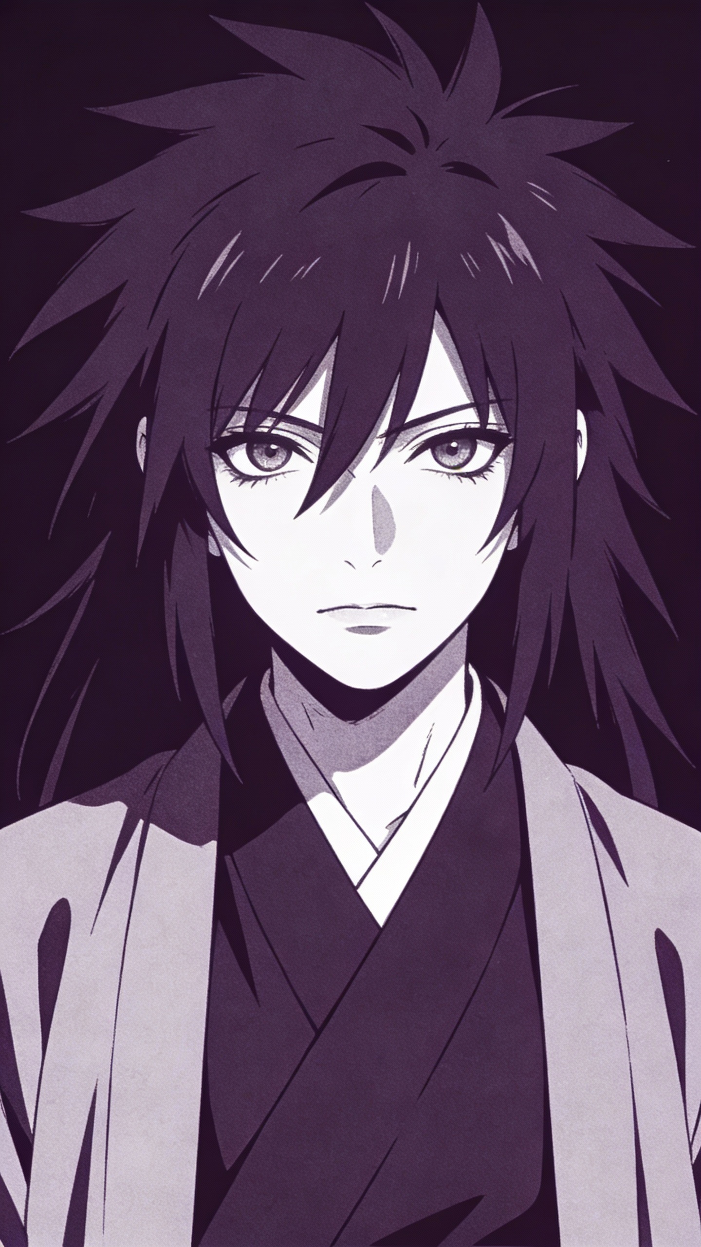 Indigo Toned Anime Male Portrait