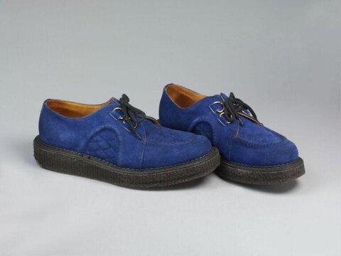Pair of Blue Suede Casual Shoes