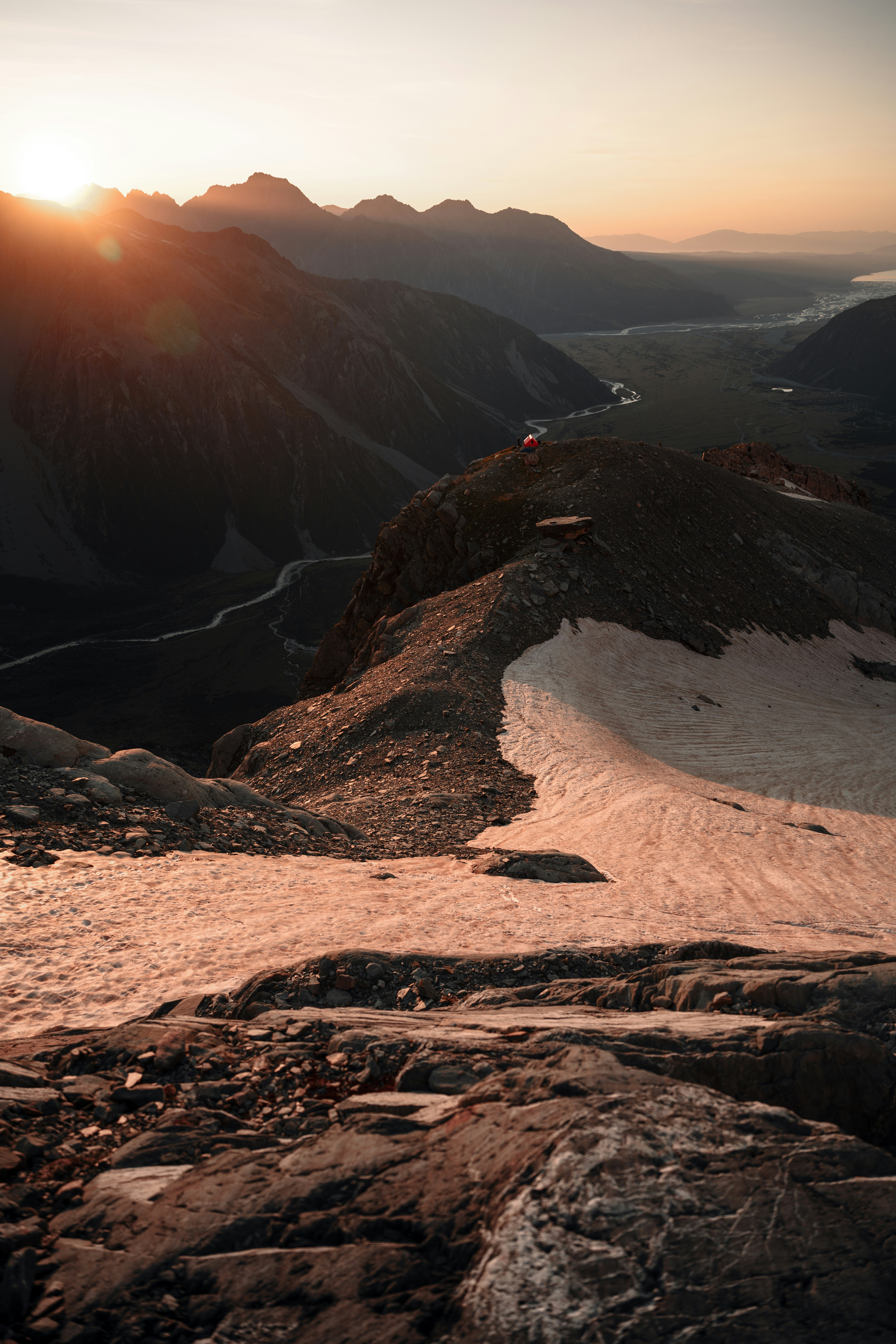 Mountain Ridge at Sunset