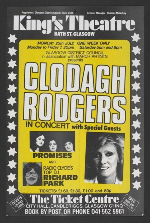 Clodagh Rodgers Concert Poster
