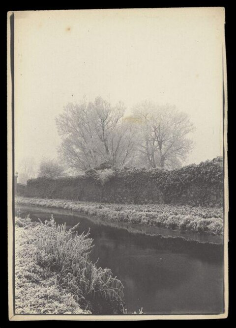 Frosty Winter Riverside Scene