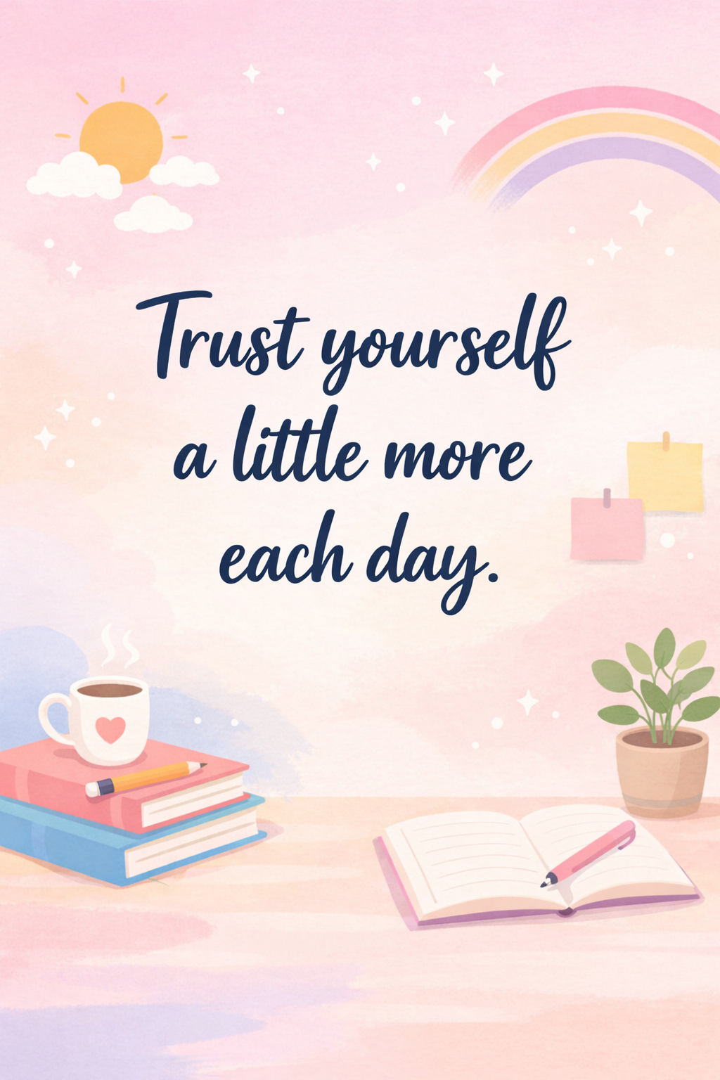 Trust Yourself Motivational Quote Graphic