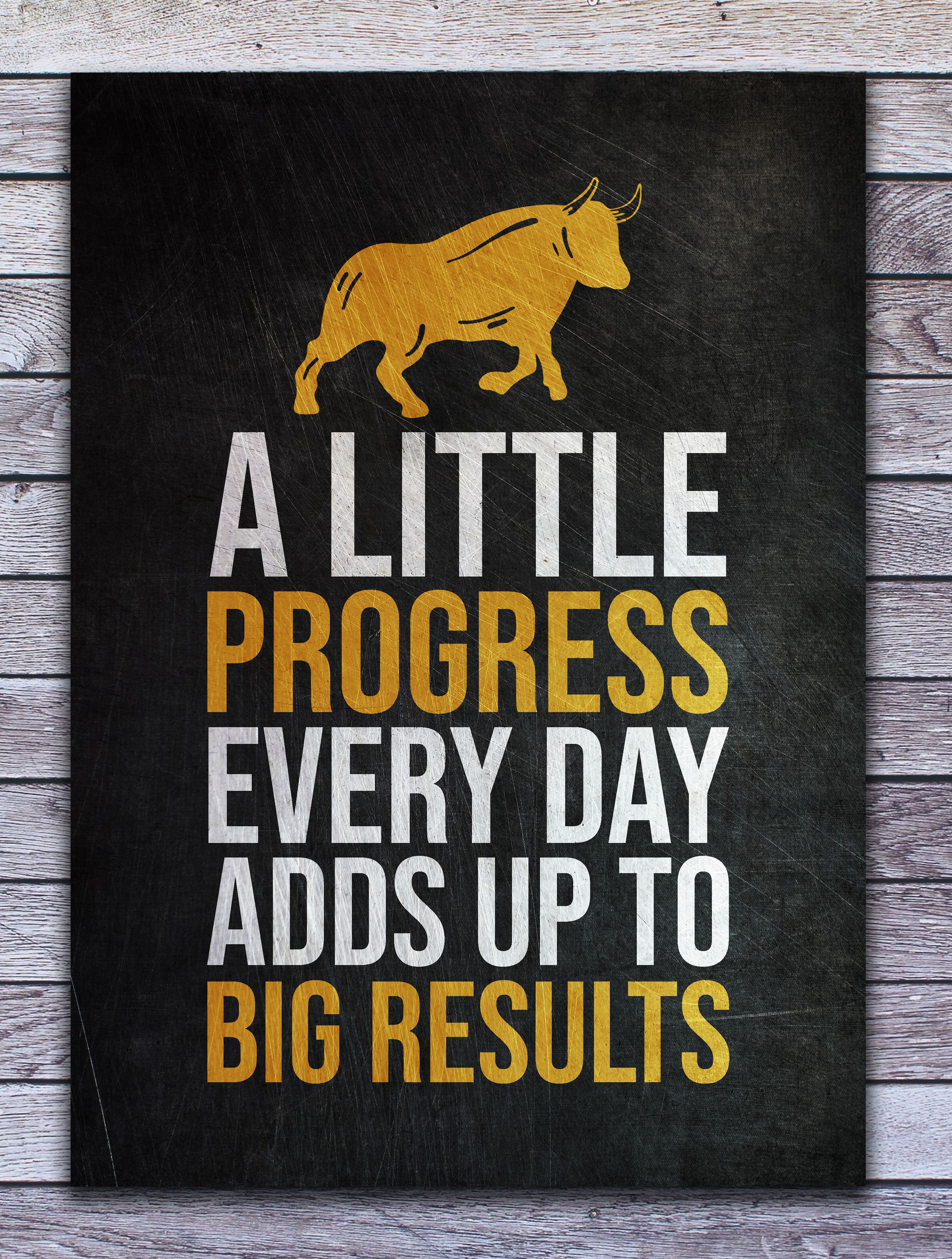 Motivational Progress Quote Poster