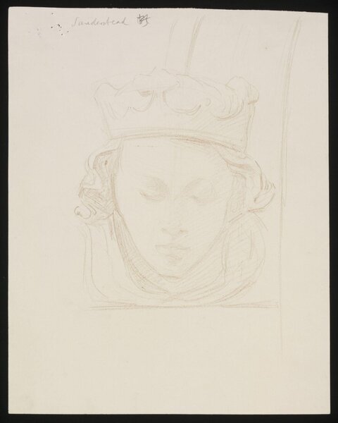 Pencil Sketch of a Crowned Head