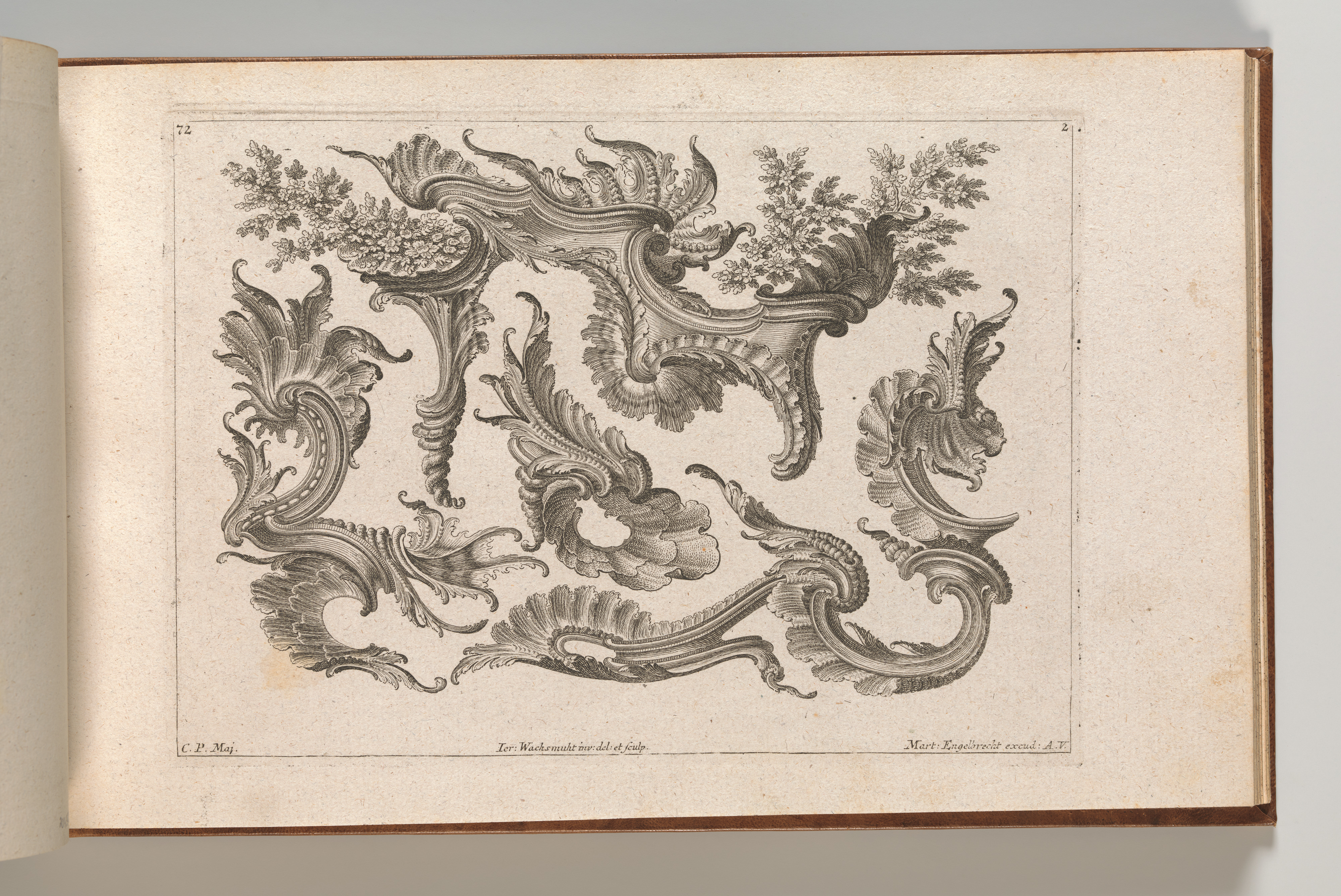 Antique Rococo Ornament Engraving