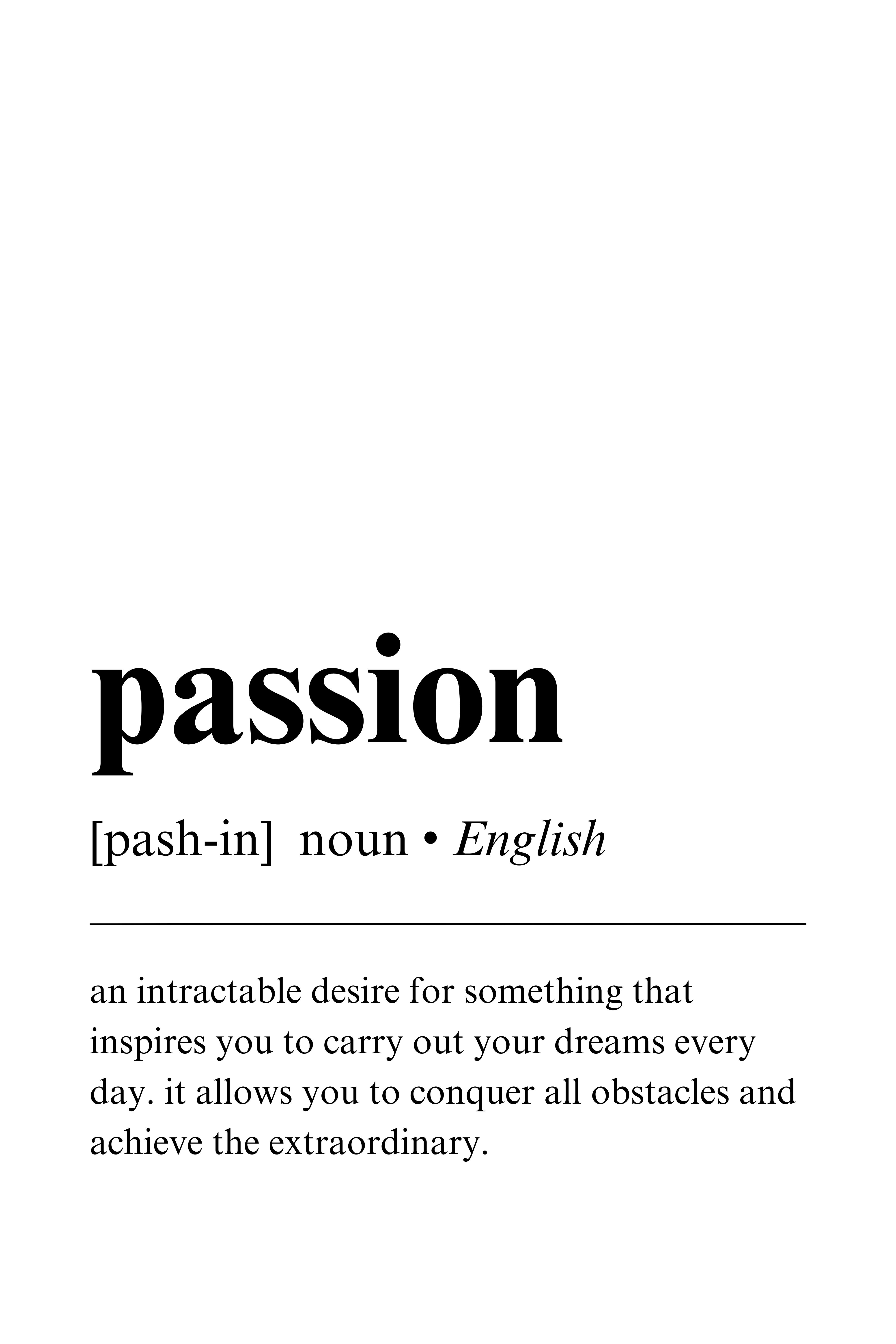 Passion Dictionary Definition