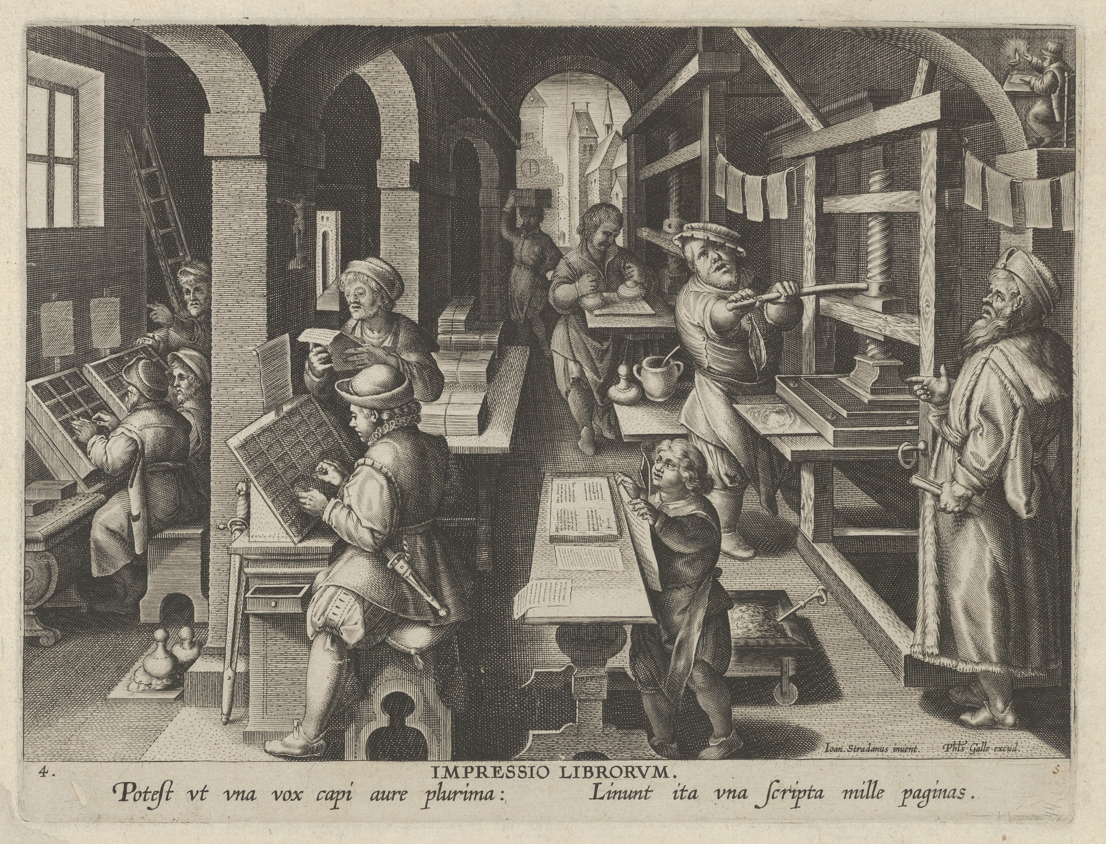 16th Century Printing Workshop Engraving