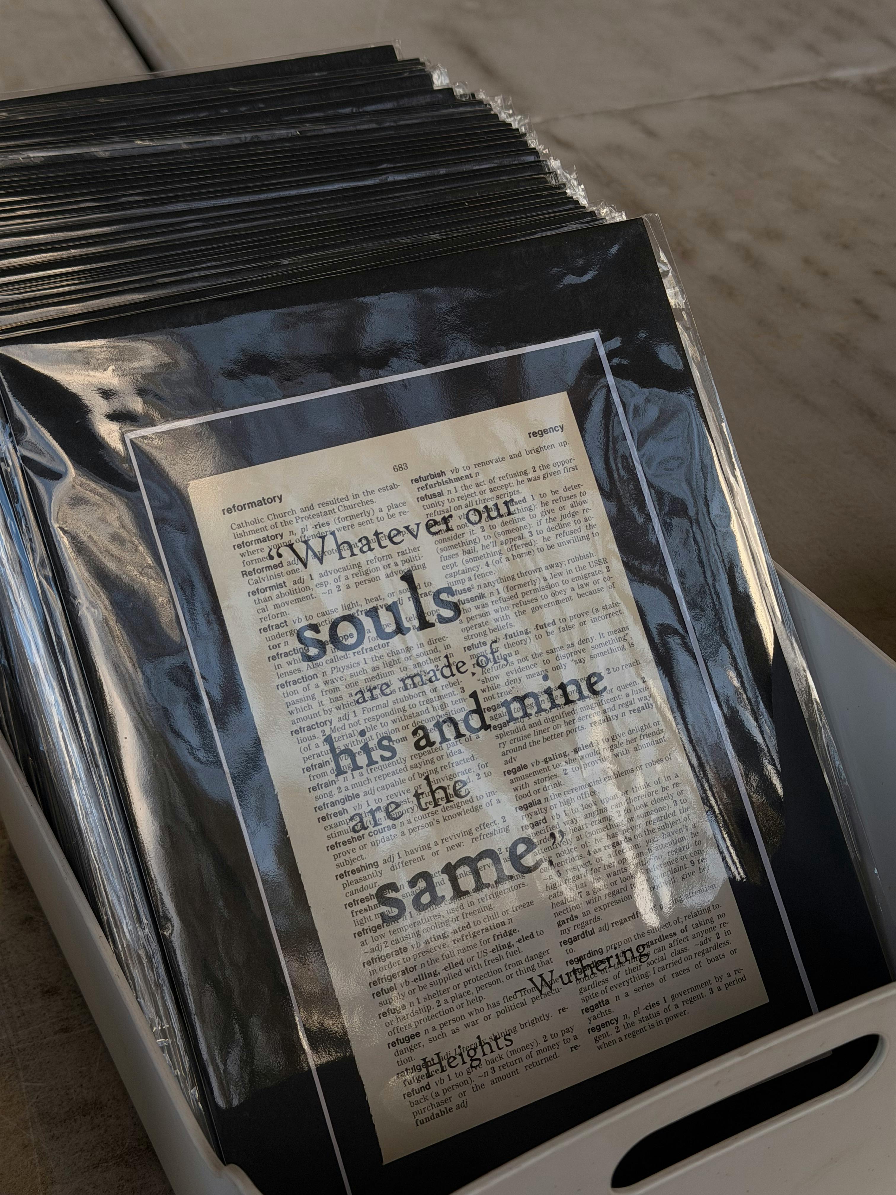 Wuthering Heights Quote Art Print
