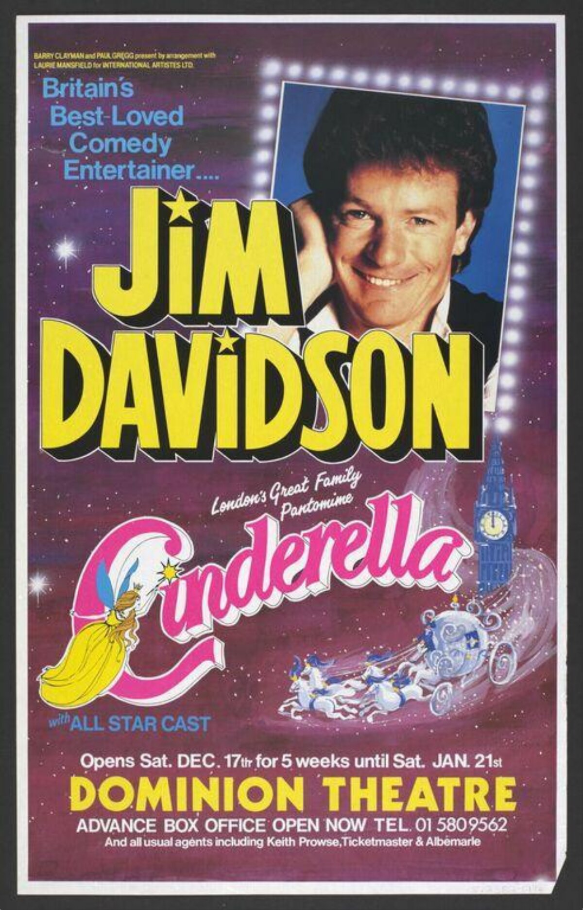 Jim Davidson Cinderella Pantomime Poster
