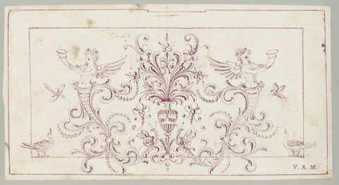 Decorative Ornament Ink Drawing