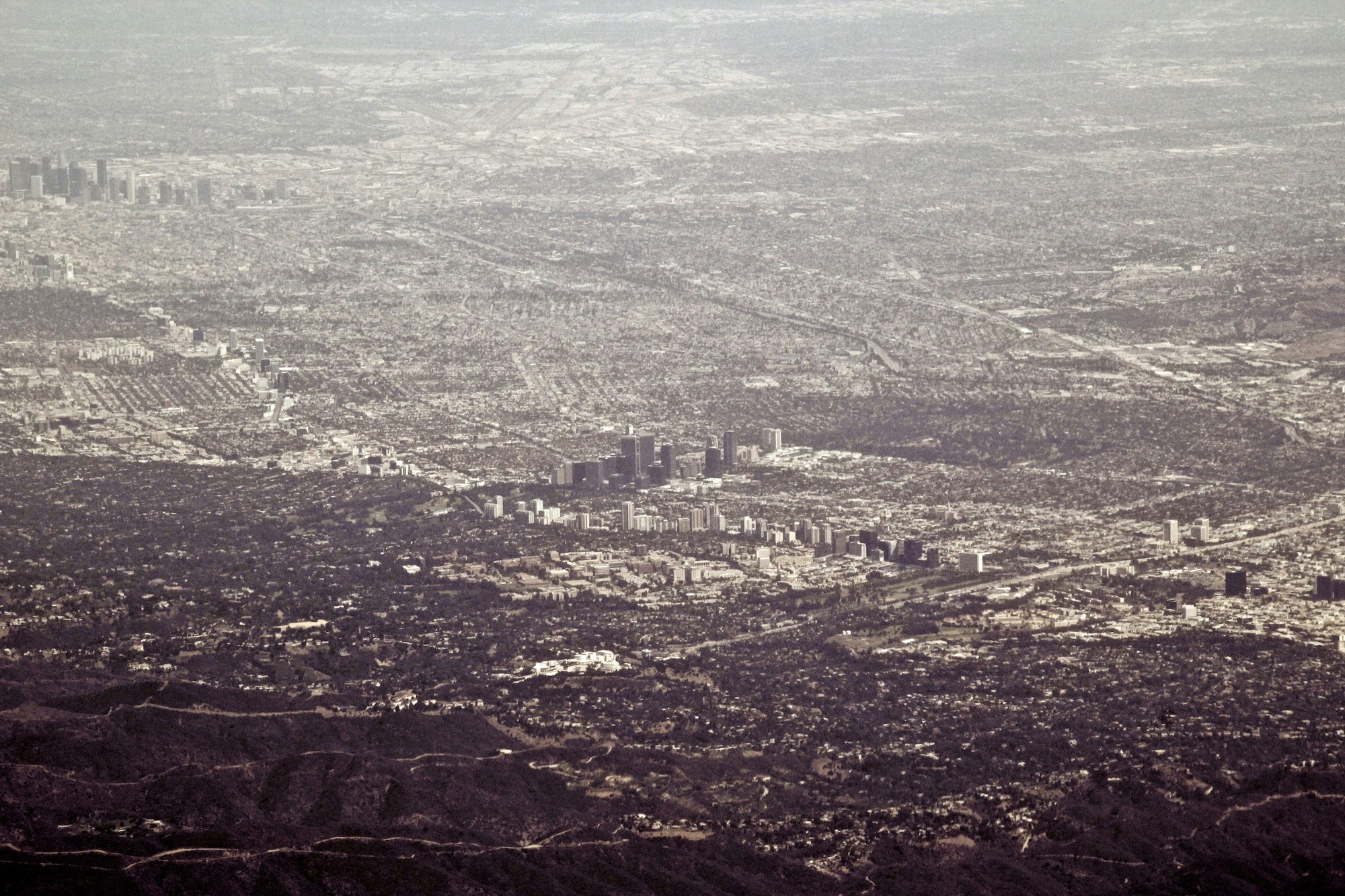 Aerial View of Los Angeles Cityscape
