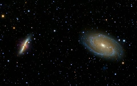 Two Galaxies in Deep Space