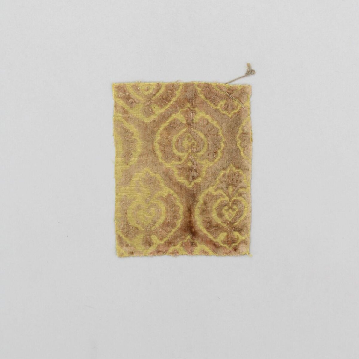 Yellow Patterned Antique Fabric Sample