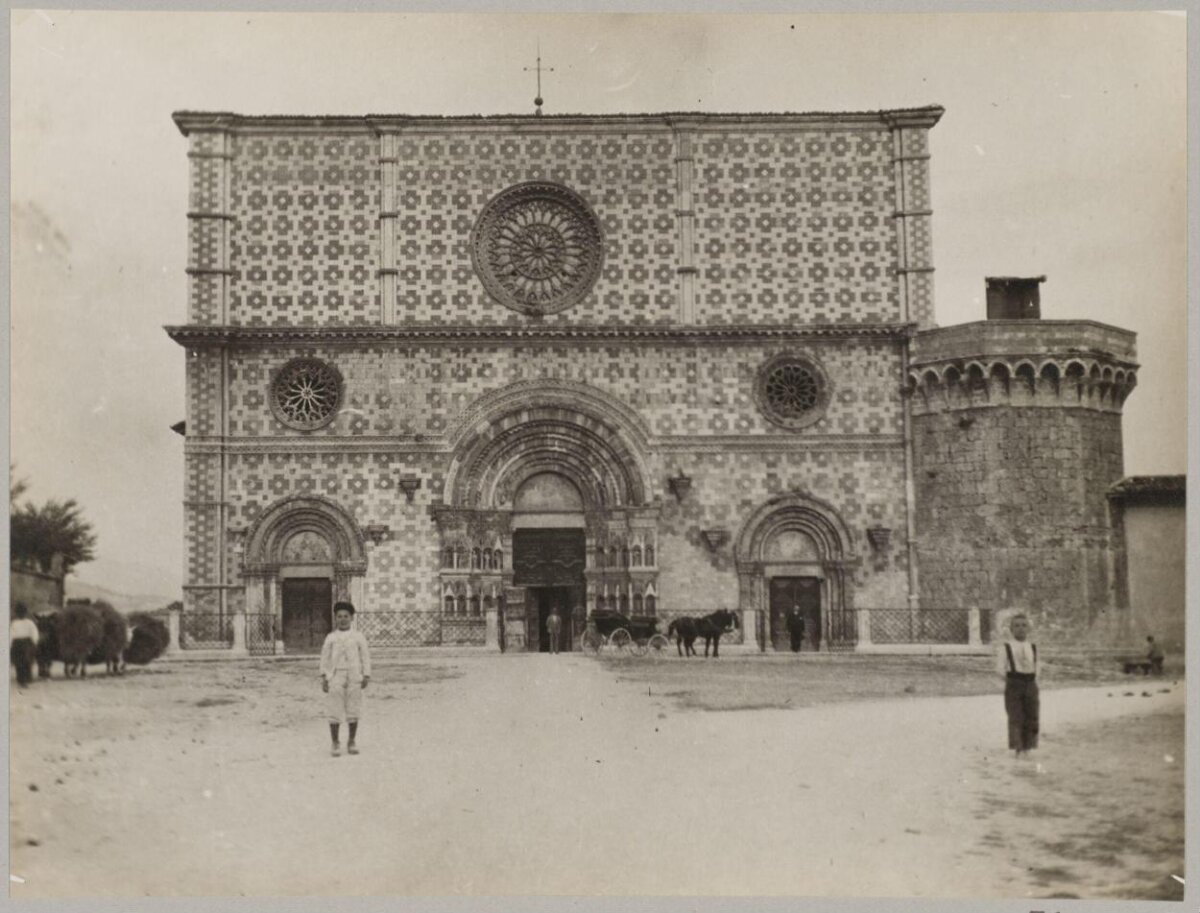 Vintage Photo of Cathedral Facade