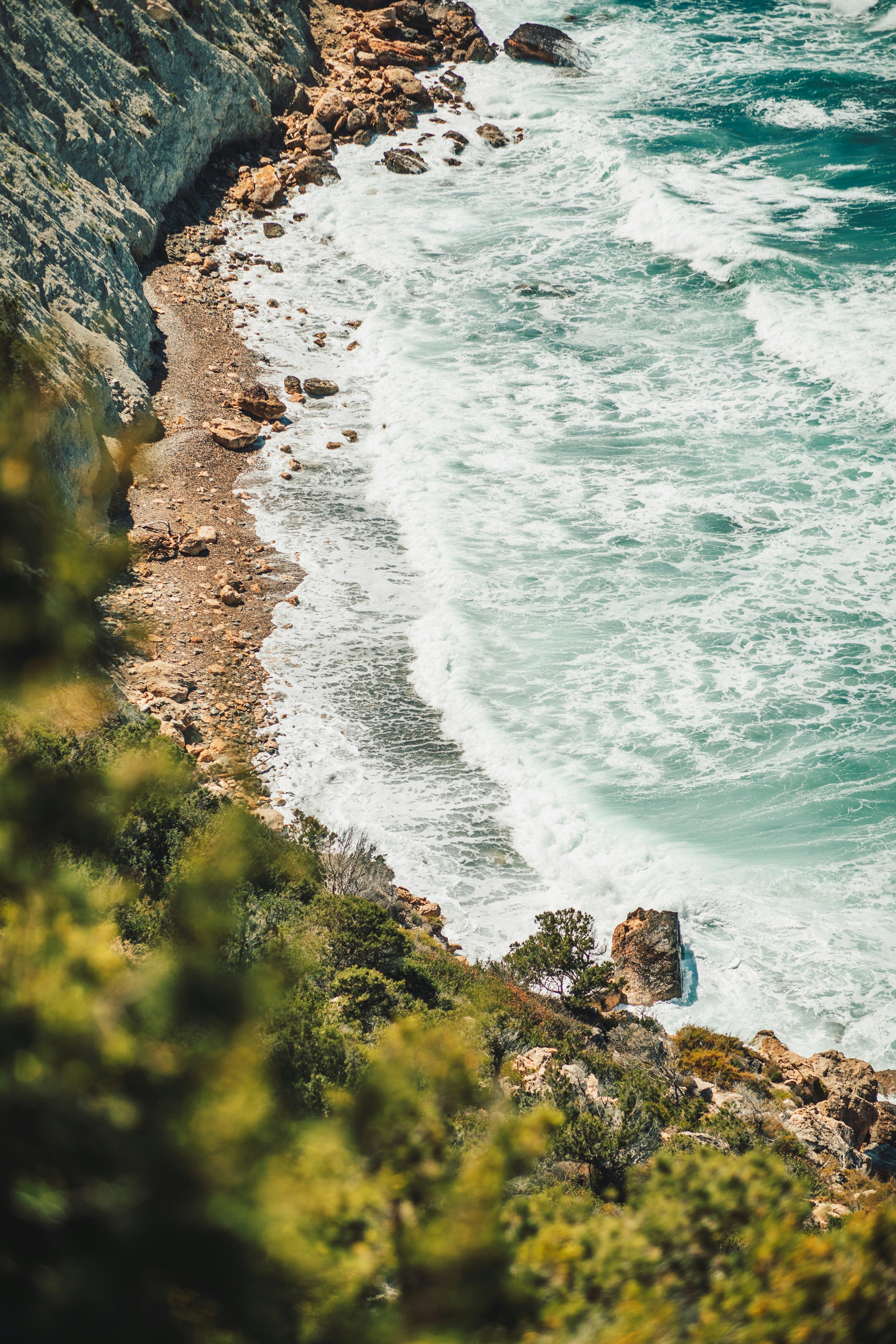 Rocky Coastal Shoreline View