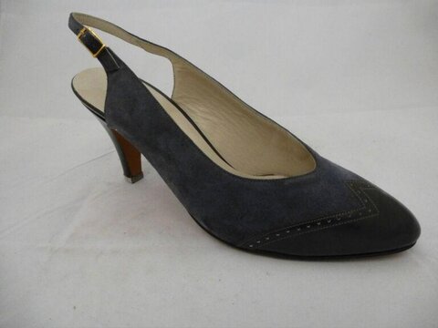 Gray Slingback High Heel Shoe