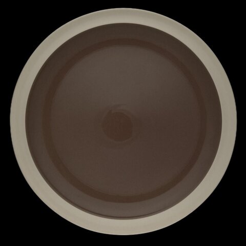 Layered Brown Beige Round Plate