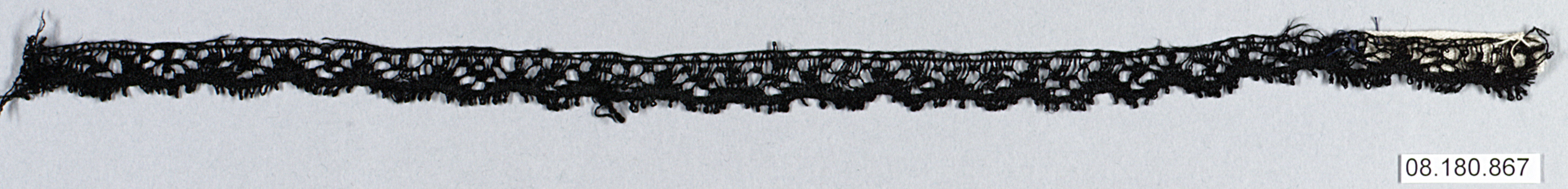 Black Handmade Lace Fragment
