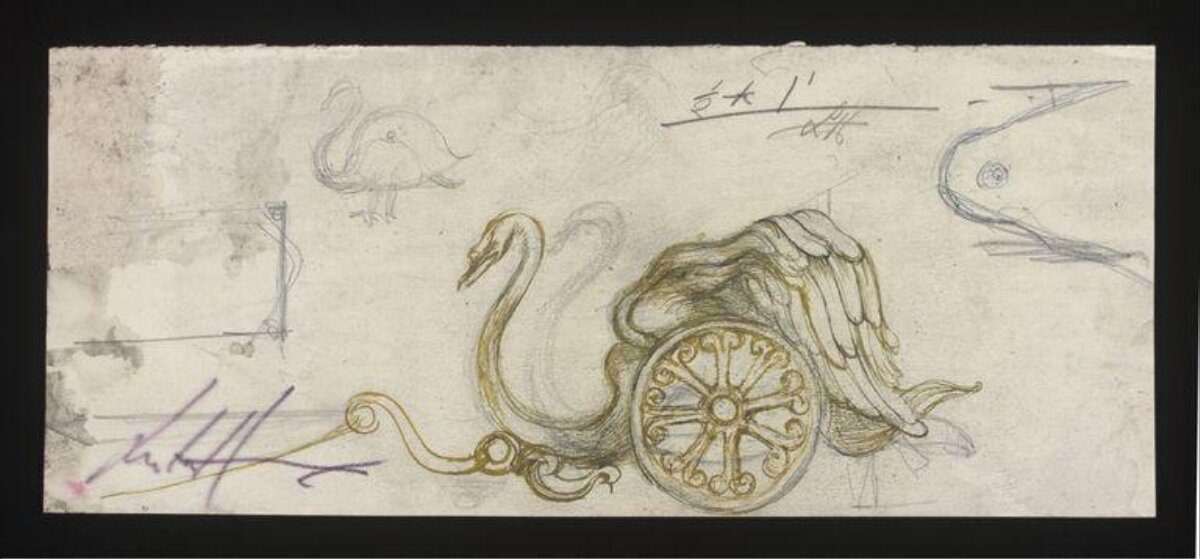 Swan-shaped Chariot Sketch