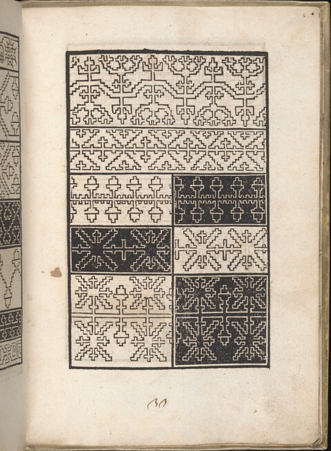 Vintage Geometric Pattern Book Page