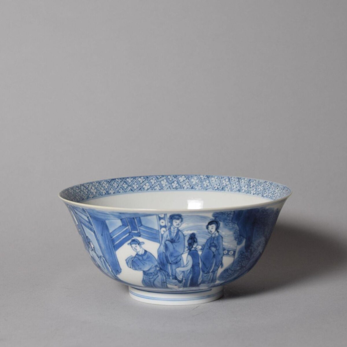 Blue and White Figure Porcelain Bowl