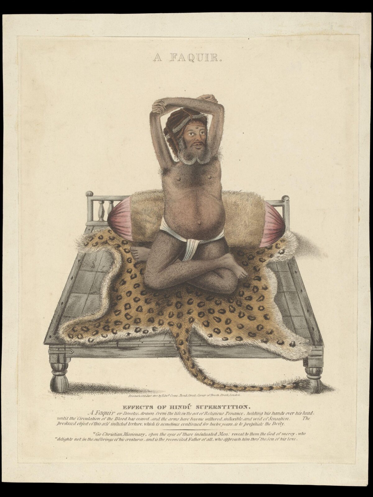 Antique Print of a Faquir