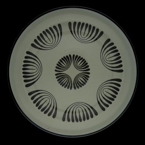 Black Patterned Decorative Ceramic Plate