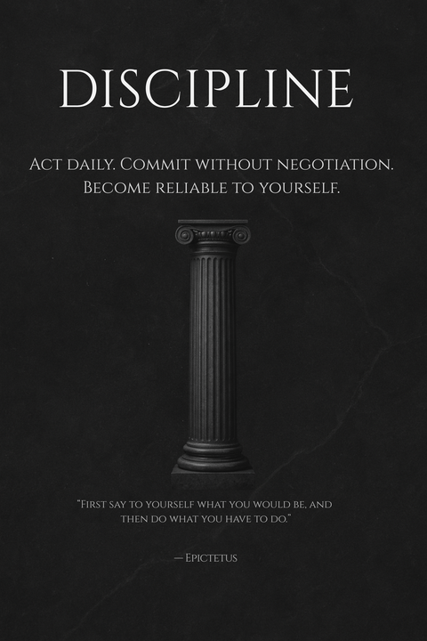 Discipline Stoic Inspirational Poster