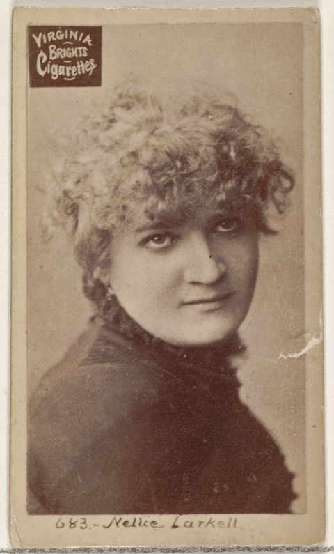 Vintage Cigarette Card Portrait of Nellie Larkell