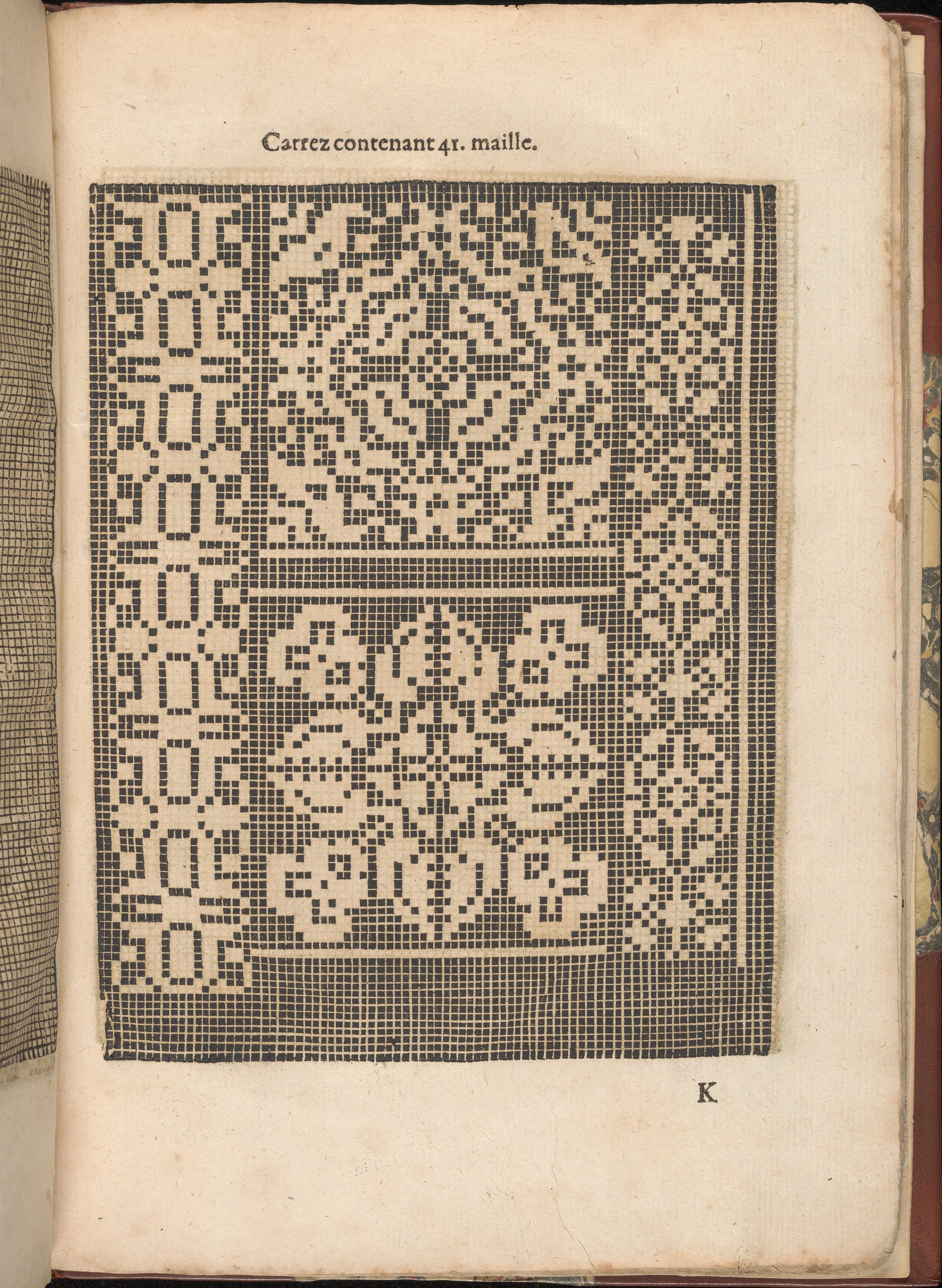 Vintage 41-Mesh Lace Grid Pattern